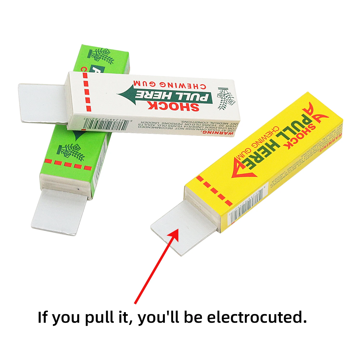 Trick electric chewing gum charged chewing gum pranks on friends interactive entertainment fun and excitement prank toys joke toys simulation chewing gum toy