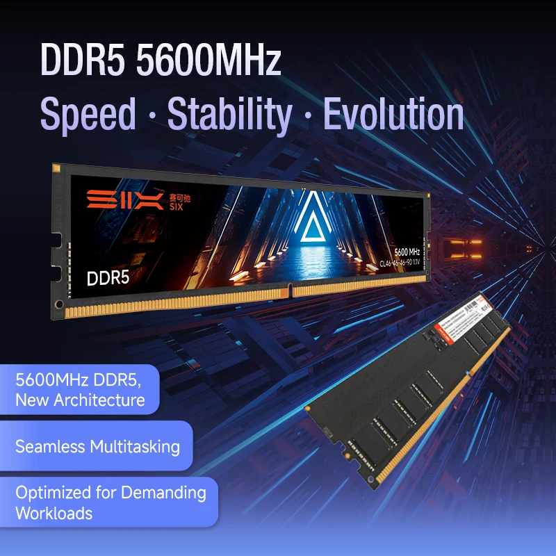 新品 DDR5 RAM 32GB UDIMMメモリーSIX U 5600 PRO six u 5600 pro ddr5 udimm 5600mhz desktop memory 16gb 32gb - Temu