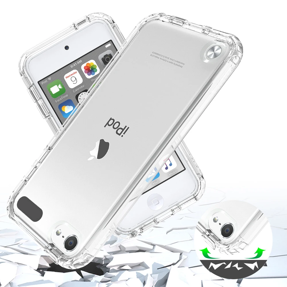 Dual Layer Shockproof Rugged Armor Case with Transparent Back