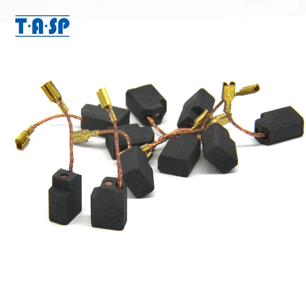 TASP 5 Pairs Carbon Brushes 6.35x10x13mm for Dewalt Angle Grinders D28111 D28113 D28116 D28117 D28130