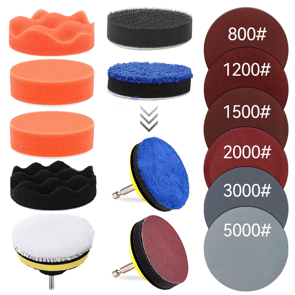 Car Detailing Polishing Sponge For Auto Headlight Restoration Kit With