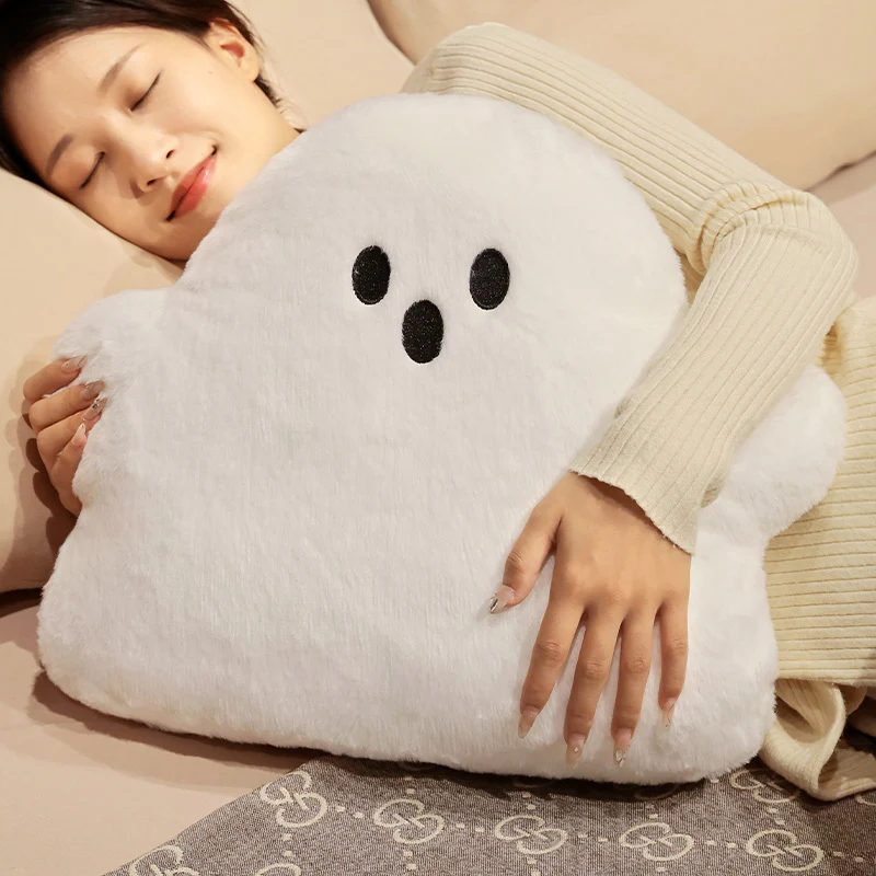 Kawaii Cloud Ghost Plush Throw Pillow Toys Cute Stuffed Soft Cartoon Baby Plushies Dolls Sofa Chair Cushion for Home Decor
