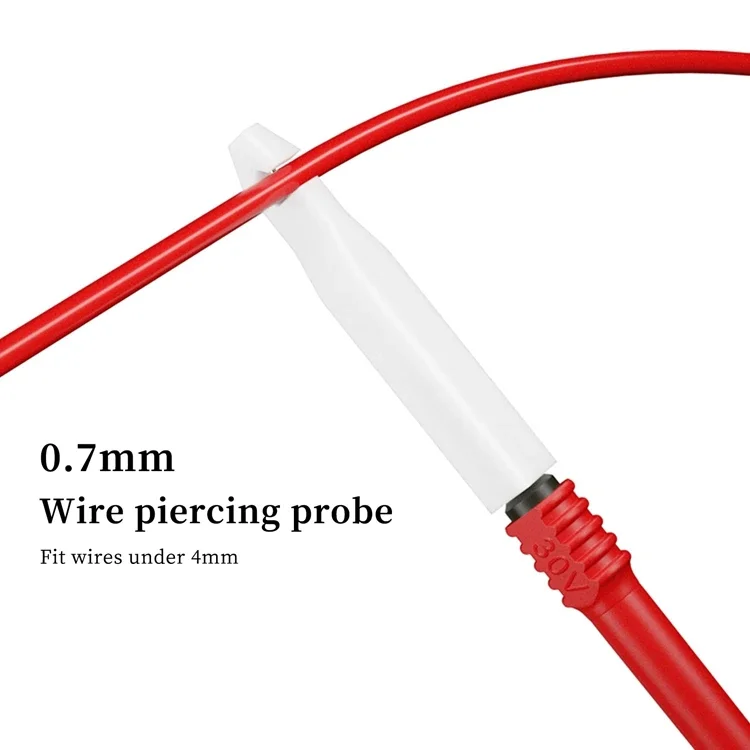 30PCS Zurück Sonde Kit Multimeter Test Führt 4mm Bananen Stecker auf Krokodilklemmen Draht Piercing Sonde Automotive werkzeug P1920B – Detail 5