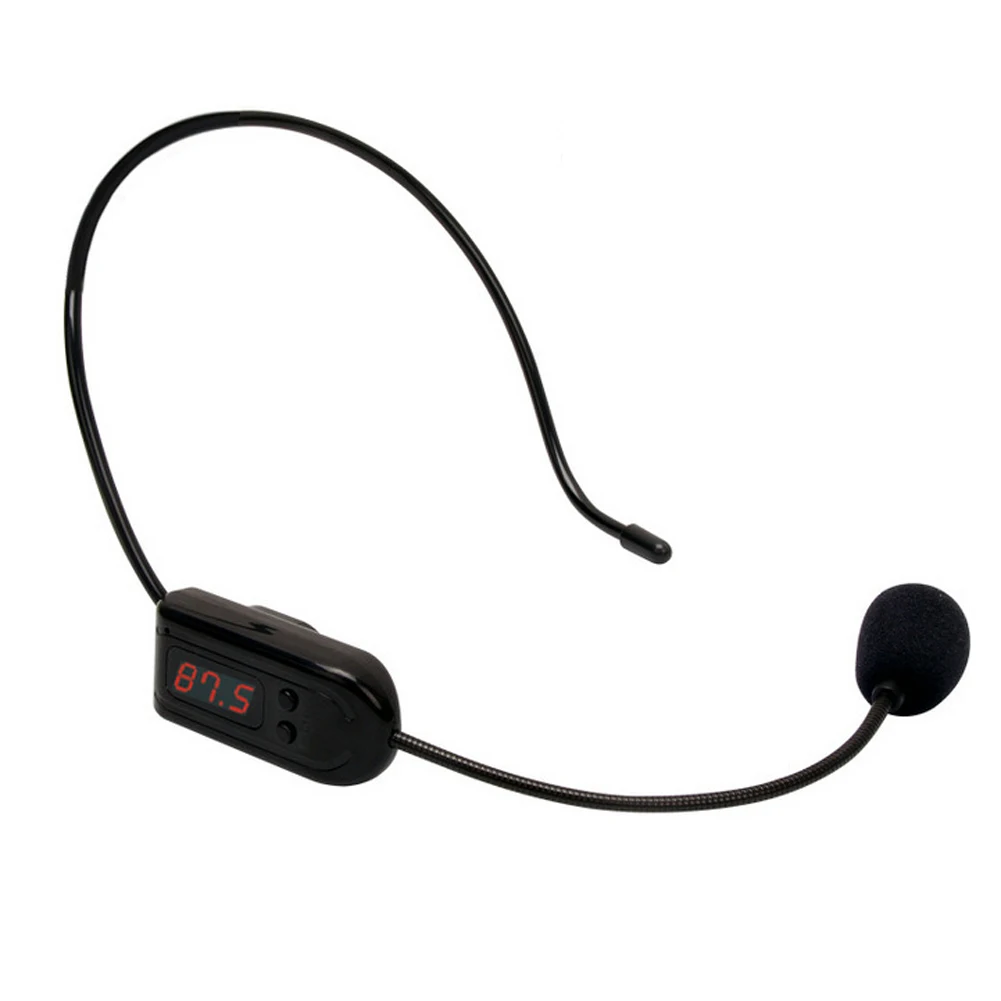 무선 헤드셋 정전식 마이크 마이크 시스템, 교육 놀이 용품 리시버 포함, 87.0-108 MHz