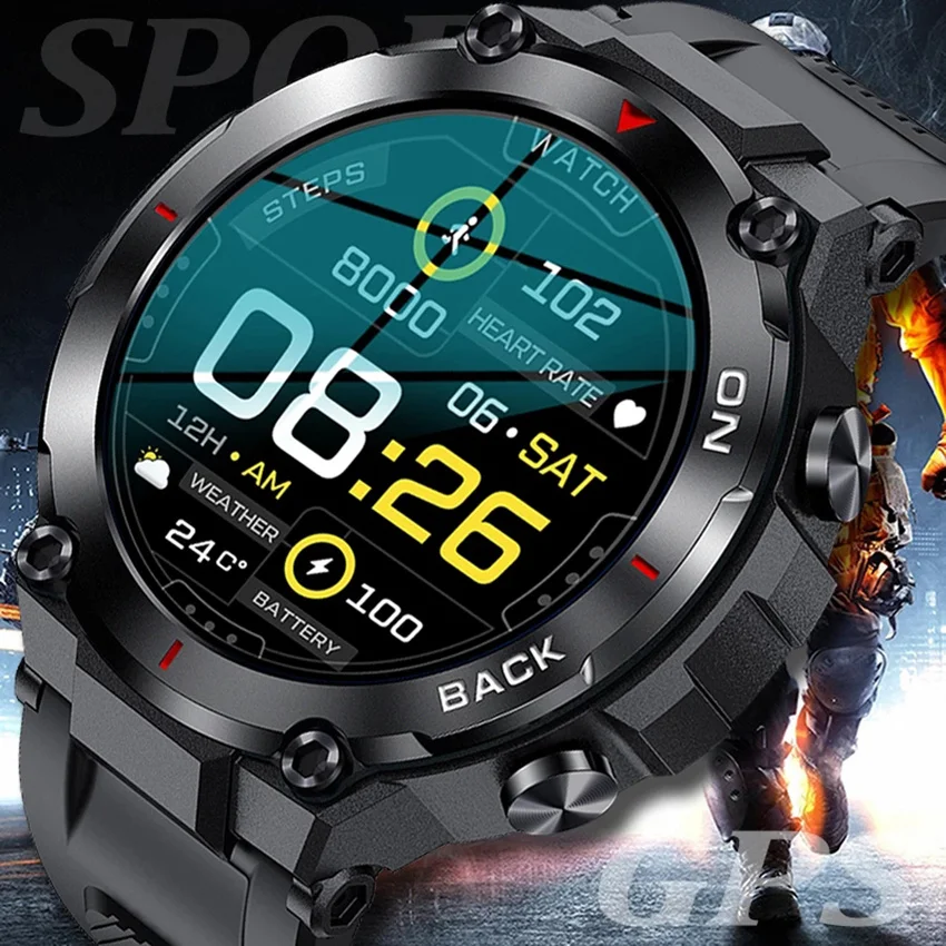 2023 NEW GPS Smart Watch Men Military 5ATM Waterproof Long Battery Life