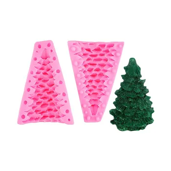 Christmas Tree Silicone Mold Tree Shaped Silicone Mold Diy Candle Aromatherapy Gypsum Mold Cake Decor Baking Accessories