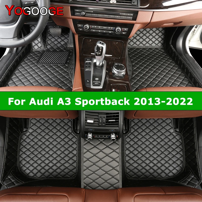 

YOGOOGE Custom Car Floor Mats For Audi A3 Sportback 2013-2023 Auto Carpets Foot Coche Accessorie