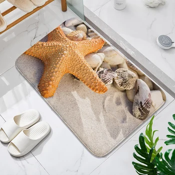1 beach shell pattern entrance floor mat-non-slip 1