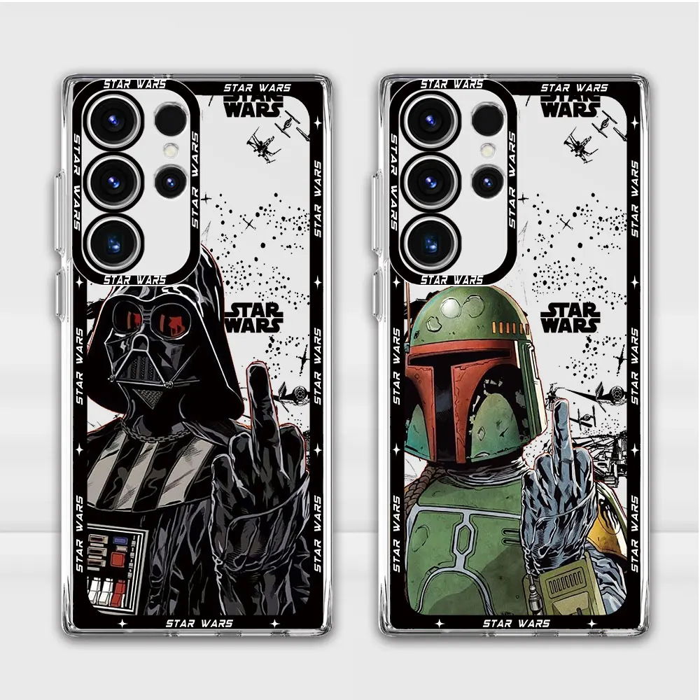 Custodie Cover Morbida Trasparente Stars Custodia Anime Wars Per Samsung Galaxy S24 Ultra S22 Plus S21 S20 Fe S23 Fe S24 Plus S20 Plus
