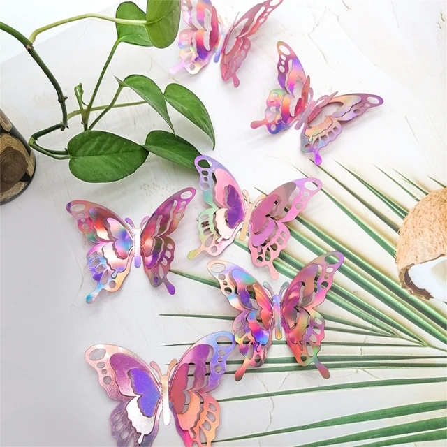 Wall Decoration Paper Butterfly  Paper Butterfly Wall Decor - Party &  Holiday Diy Decorations - Aliexpress