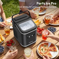 Machine à glaçons portable LOEFME 12kg/24h autonettoyante 1,4L, 2 tailles de glaçons, pour maison, cuisine, fête, camping-car 6