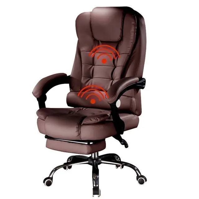 Кресло руководителя с подставкой для ног и функцией массажа Luxury Gift Brown |