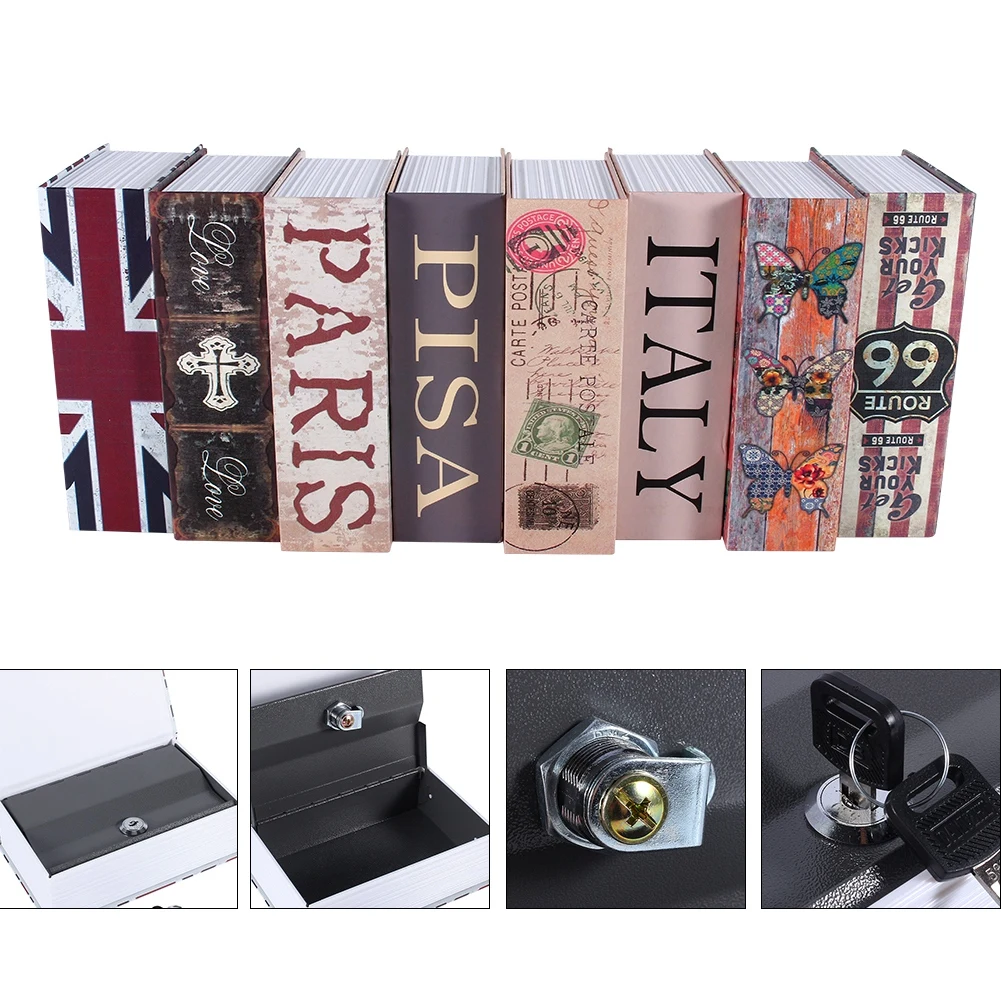 Dictionary Book Secret Safe Security Box Money Cash Jewelry Lock Box Security Dictionary Box