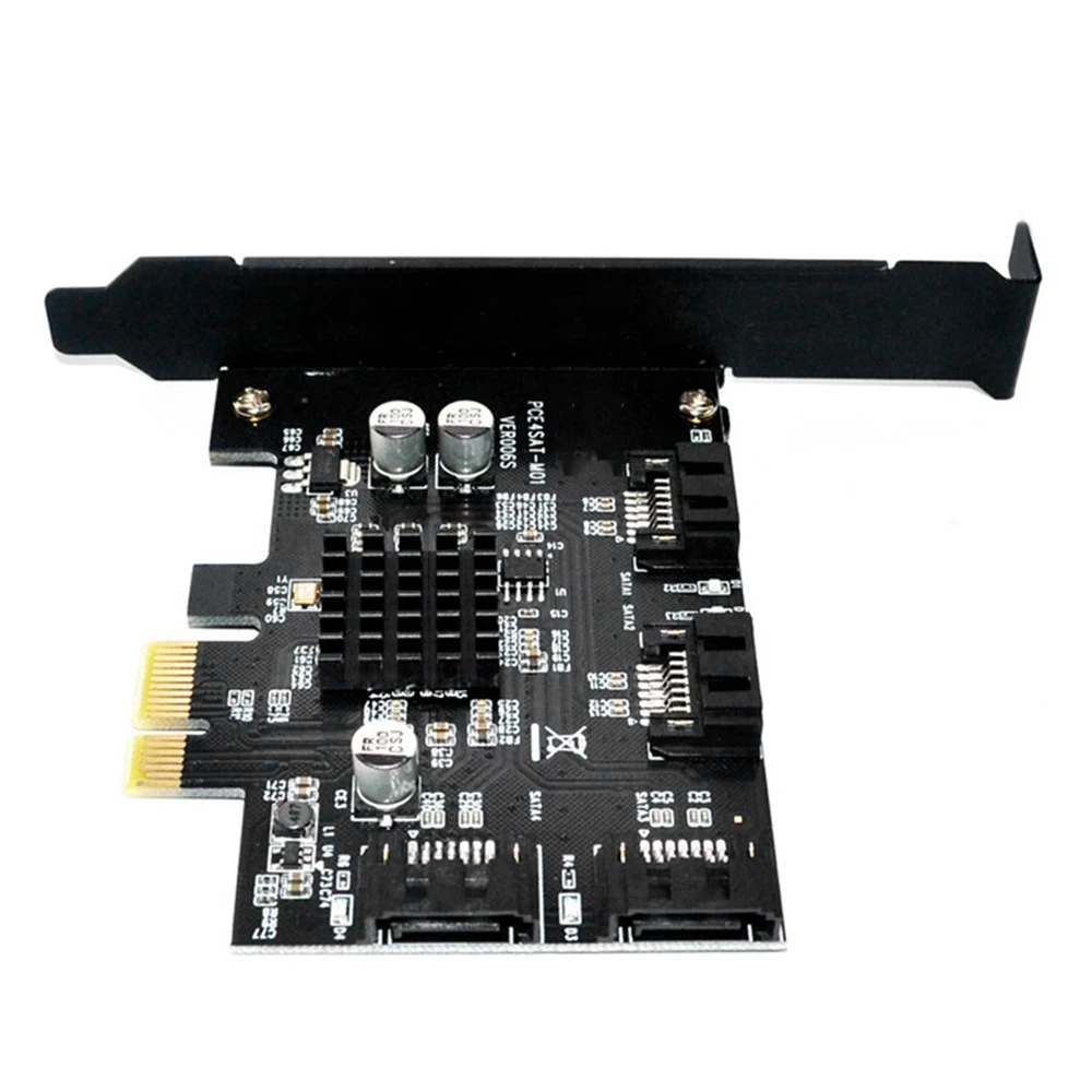 PCI-E to Sata3.0 컨트롤러 확장 카드, 4 포트, 6G 라이저 카드 확장, IPFS 하드 드라이브, 88SE9215 마이닝 카드