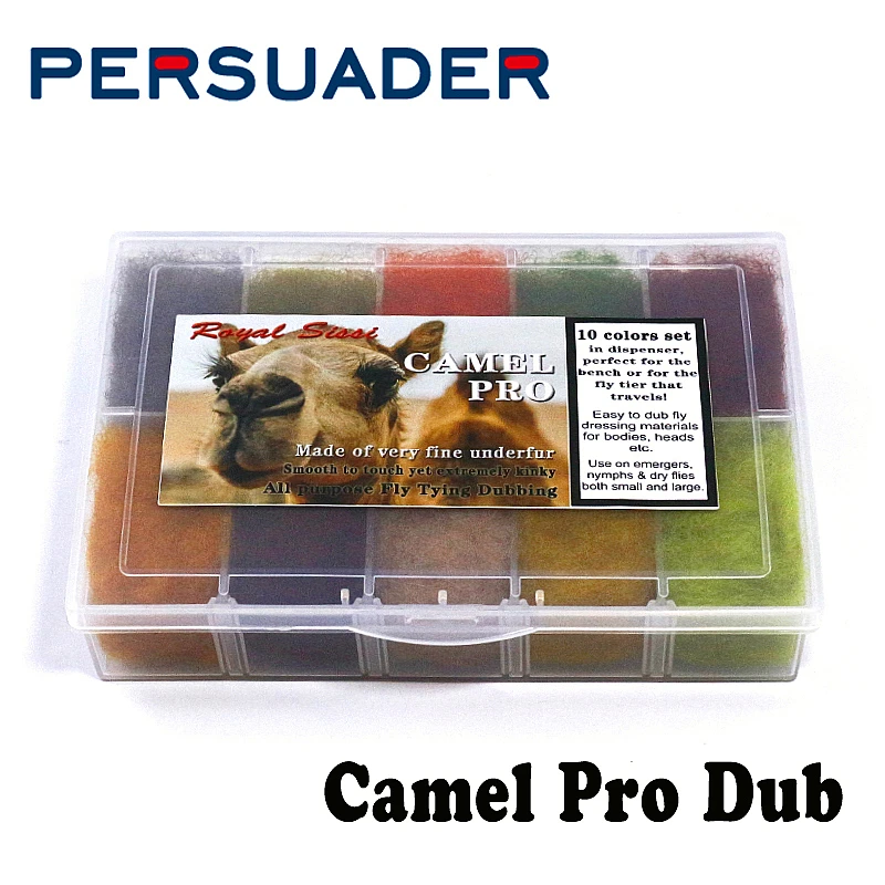 Premium Camel Dubbing Dispenser 10 Natural Colors Selection All Purpose Fly Dubbing For Both Small&Large Trout Fly Fishing Lures