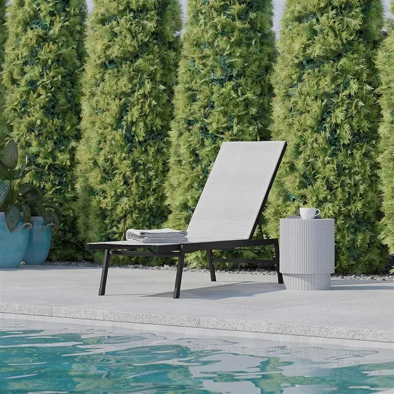 VHPVHP Patio Seating,Adjustable Chaise,Lounge Chair,Outdoor Recliner,Patio, Lawn,Garden (Gray/Black) 2 VHPVHP Patio Seating,Adjustable Chaise,Lounge Chair,Outdoor Recliner,Patio, Lawn,Garden (Gray/Black) 2