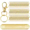 100PCS Swivel Clasps Lanyard Snap Hooks with Key Rings, Key Chain Clip Hooks Lobster Claw Clasps for Jewelry DIY Crafts 1