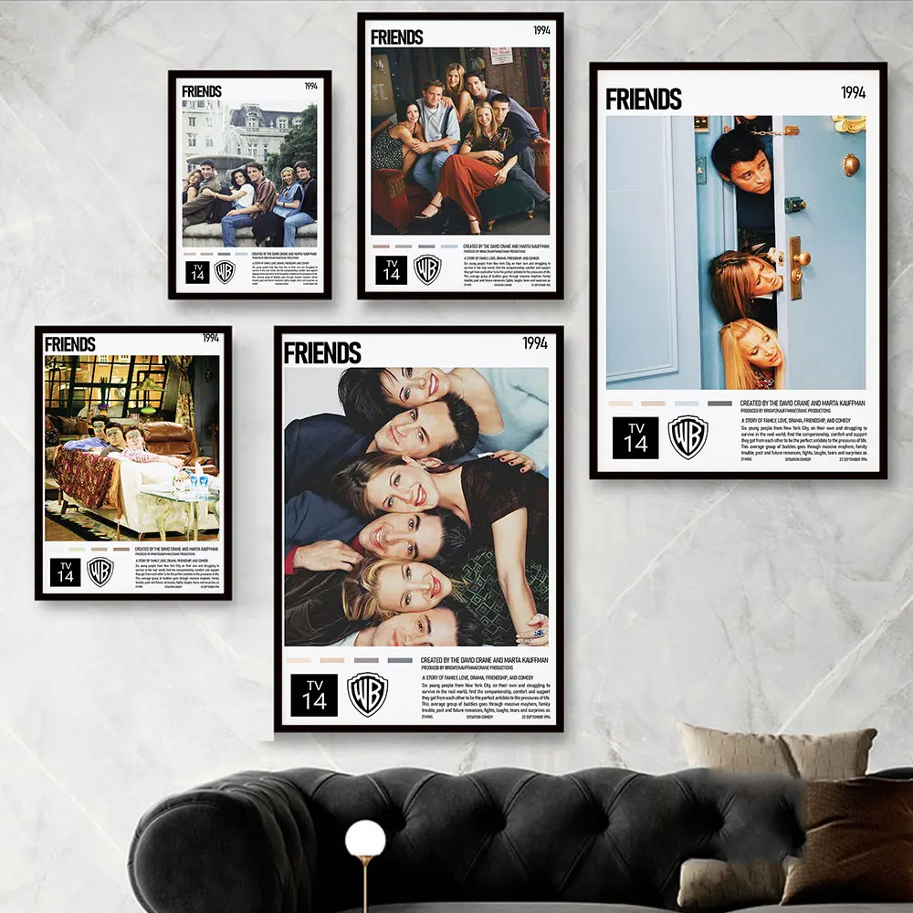 

1994 American Comedy Friends Classic TV Show Posters and Print Canvas Painting Wall Art Pictures Living Room Bedroom Home Decor