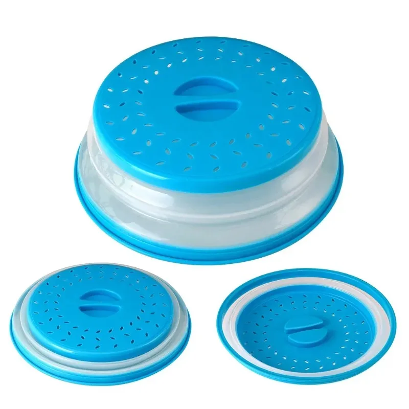Microwave Splatter Cover Kitchen Tools Heating Folding Fresh-keeping Oil-proof Splash-proof Lid