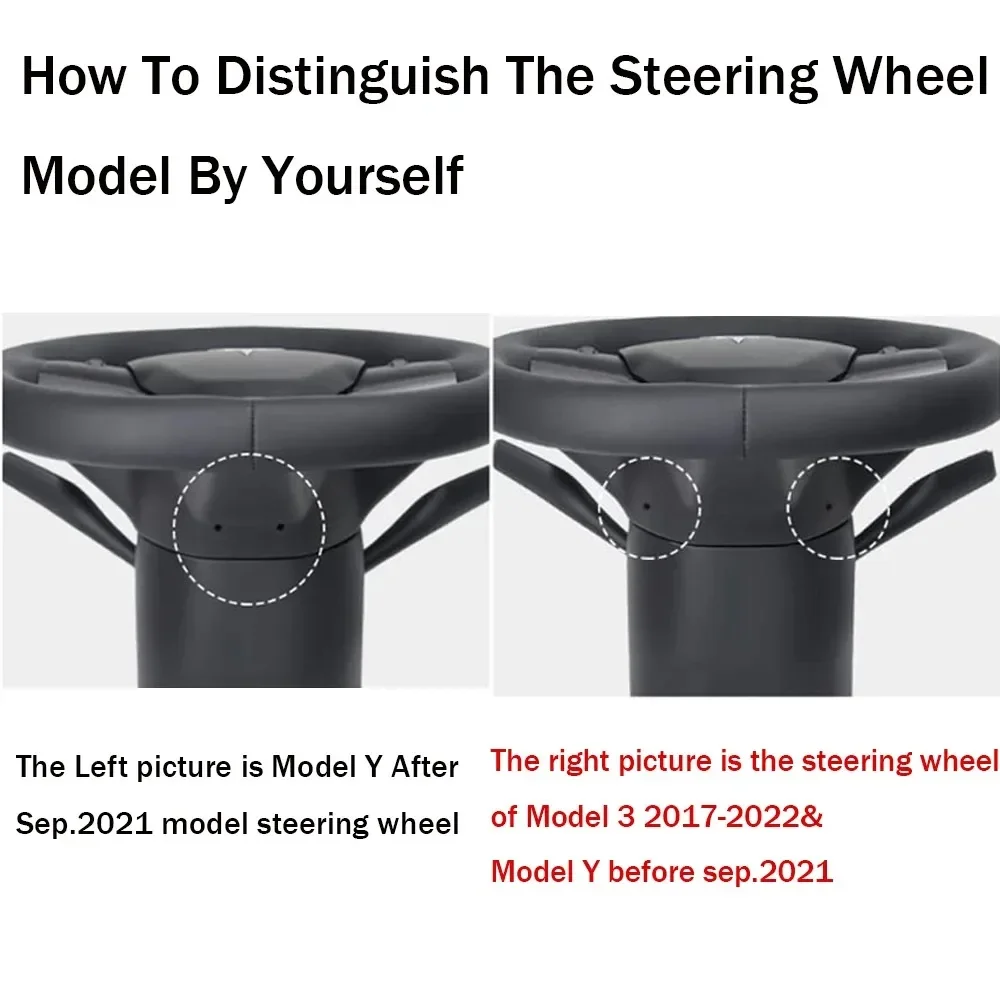For Tesla Model Y 3 2017-2024 Steering Wheel Handle Racing Sport Yoke Nappa Leat