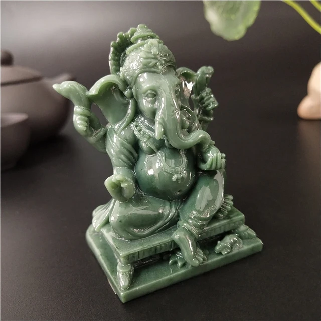 Statue de bouddha du seigneur Ganesha, décoration de la maison, éléphant Ganesh, dieu, Sculpture, ornements, Statues de bouddha, cadeau porte-bonheur FengShui 3