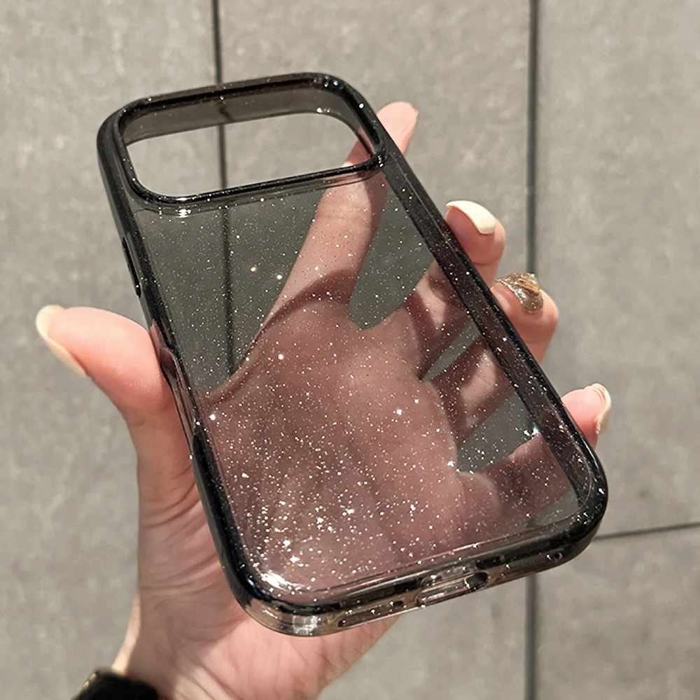 Elegant Sparkling Clear Luxury Case with Soft Silicone Transparent Bumper