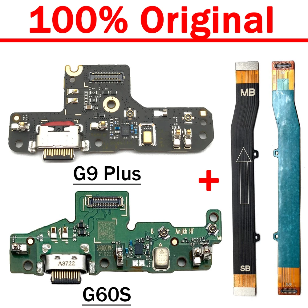 

10Pcs Original For Motorola G60S / G9 Plus Power Dock Connector Micro USB Board Charger Charging Port Flex Cable With Microphone