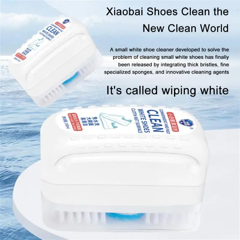 

100ML White Shoe Cleaning Liquid Free Washing Foam Cleaner White Shoe Cleaning Brush Strong Decontamination Whitening Shoe Agent