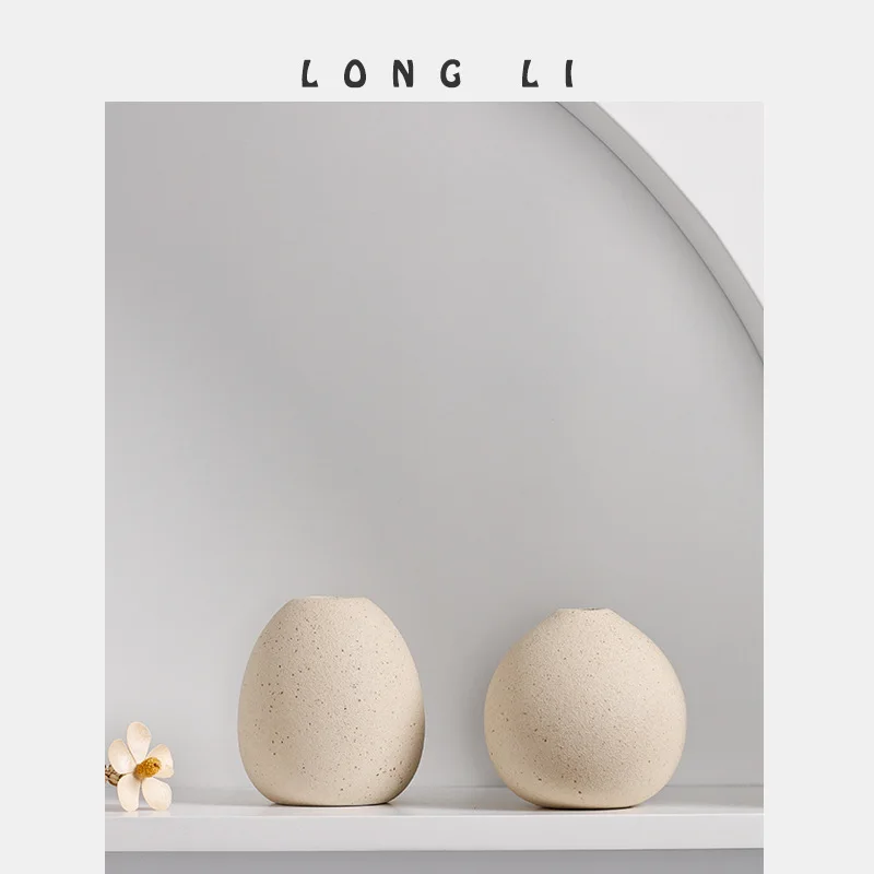 Ceramic vase Creative Decoration Living Room decoration Flower arrangement vase Room decoration Modern decoration simple ins 4