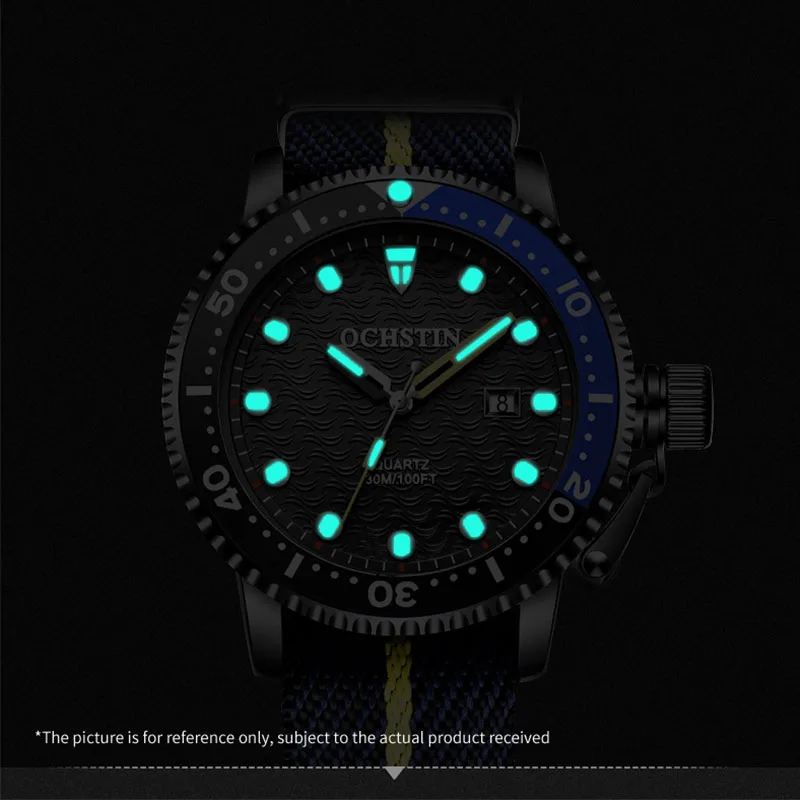 New OCHSTIN Luxury Stainless Stee Men Quartz Wristwatches Top Brand Chronograph 30M Waterproof Sports Watch for Men reloj hombre