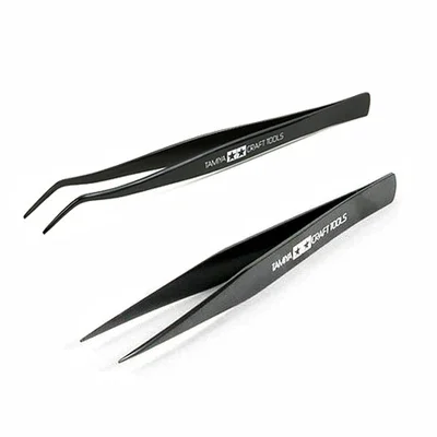 Angle Straight Tweezers Model Kits Tool Hobby Craft Tools Model Making Tool Building DIY Tamiya 74003 74004