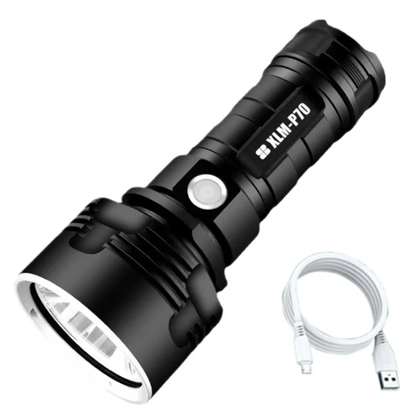 

Strong Light Flashlight Rechargeable Ultra-bright Long-range LED Outdoor Xenon Lamp 26650 Aluminum Alloy Fixed Focus