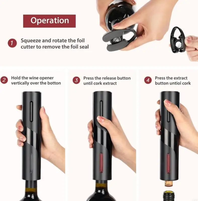Fashion Electric Wine Bottle Opener Rechargeable Wine Aerator Electric Opener Set Suitable for Home Drinking