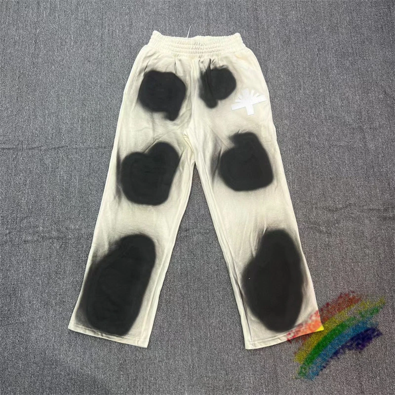 

Splash Ink Graffiti Apricot Vertabrae Pants Men Women Vertabrae Logo Pants Jogger Sweatpants Best Quality Terry Trousers