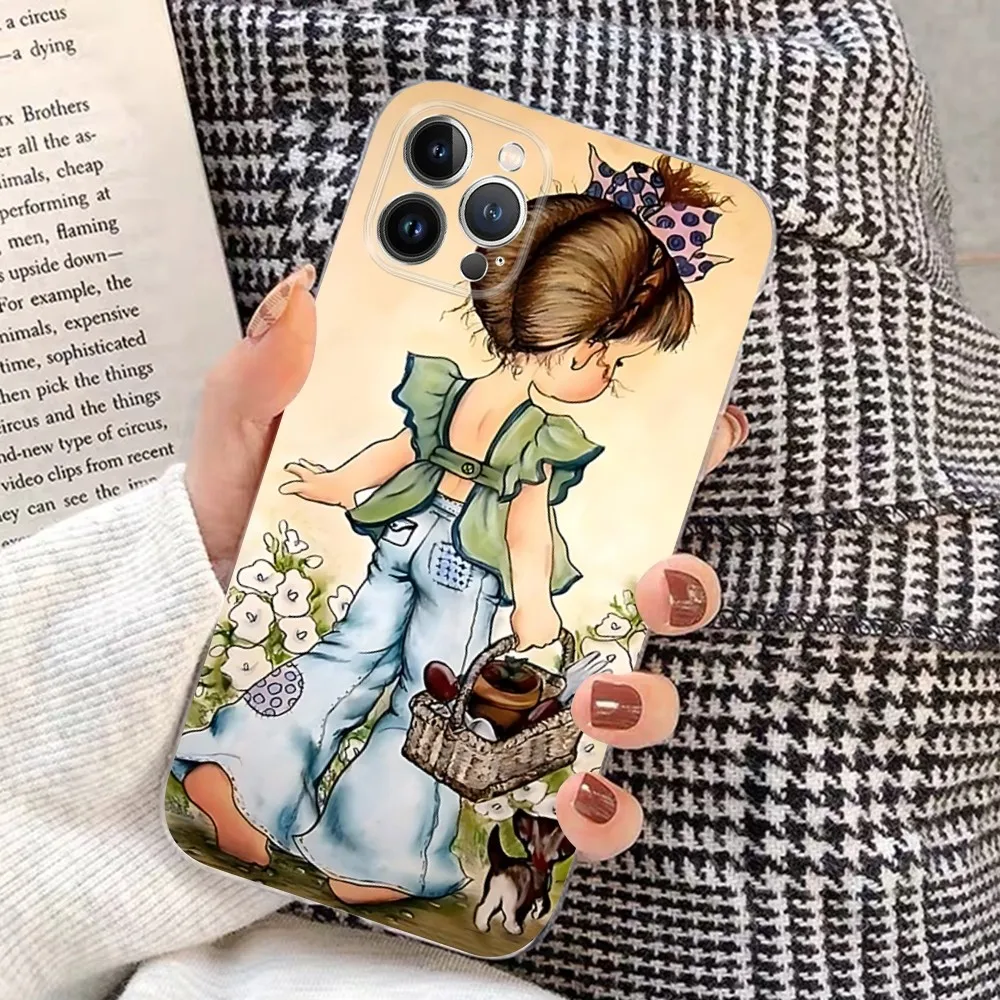 Sarah Kay Girl Cute Phone Case with Clear Back Cover