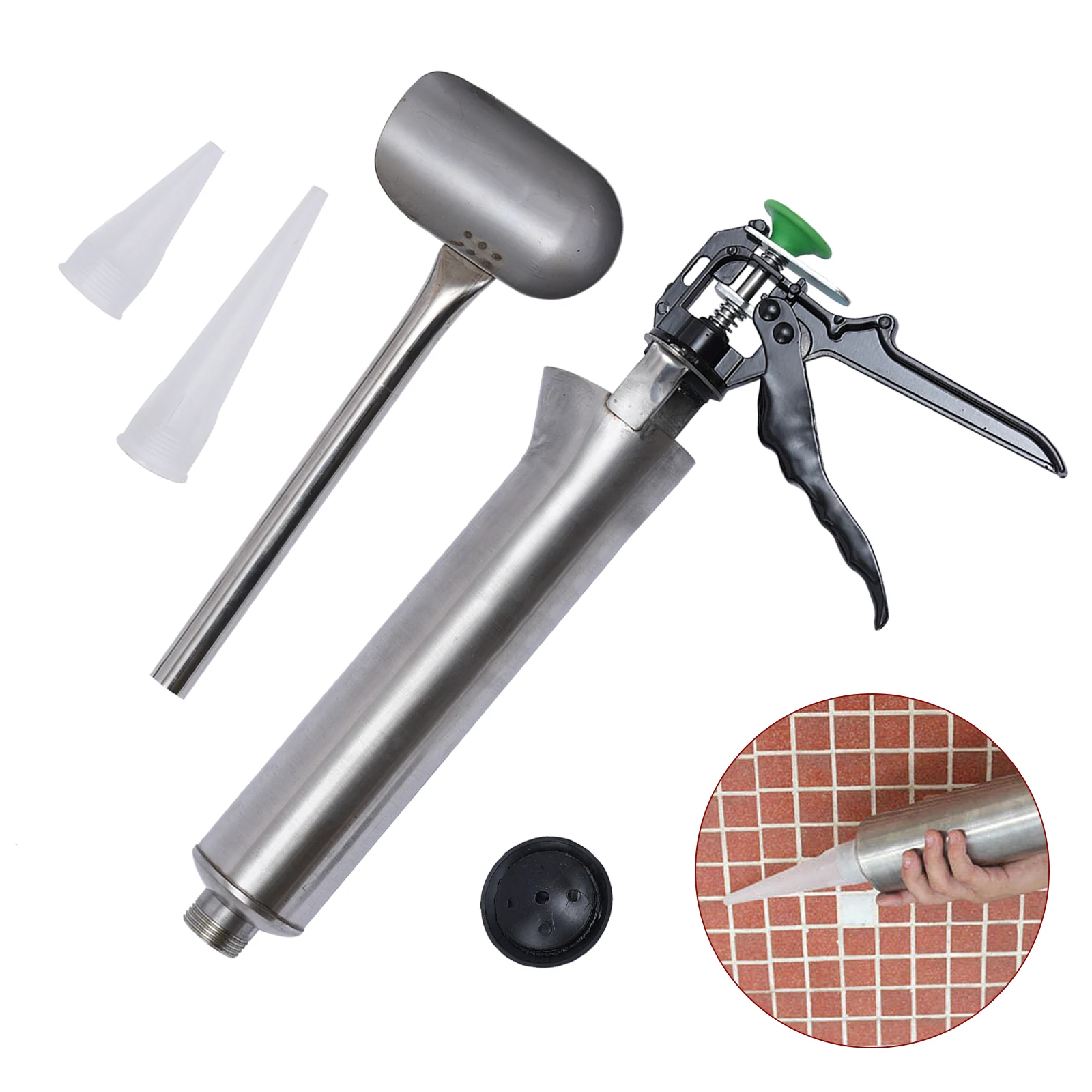 Sprayer Applicator Cement Wall Pointing Grouting Mortar Sewing Gun Cement Paving Caulking Spray Nozzle Kit Pump Grouting Tool greenery sealed mastic air conditioning sewer pipe waterproof hole filling and wall blocking white caulking artifact household