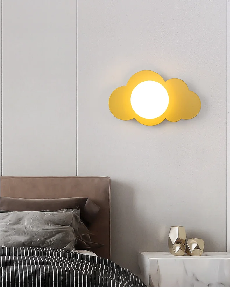 Description Picture 4 of itemSimple Modern Bedroom Bed Wall Lamp Living Room Background Wall Lamp Hotel Corridor Decoration Wall Lamp Cloud Shape Wall Lamp