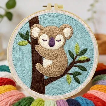 Koala Tree Punch Needle Kit 1
