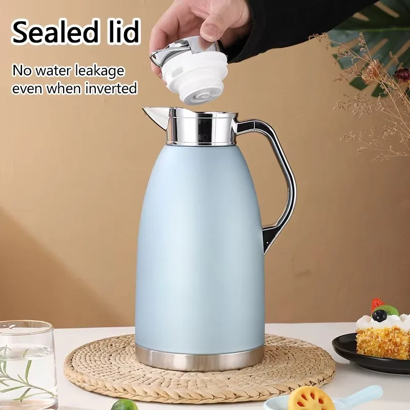 Xiaomi 2L Coffee Thermos Bottle 316 Stainless Steel Vacuum Flasks Kitchen Large Capacity Insulated Hot Water Thermo Home Tea Jug