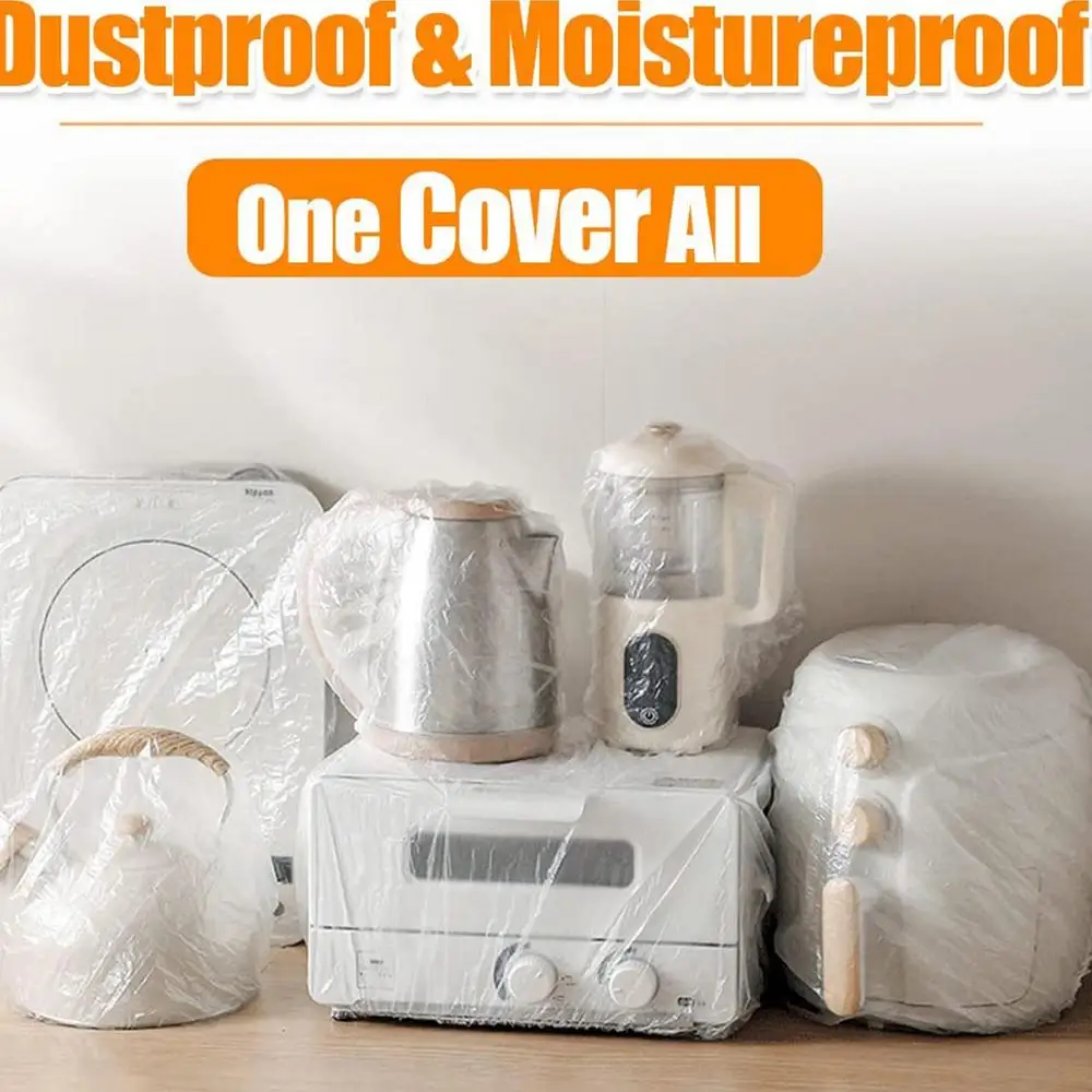 Description Picture 4 of itemDisposable Dust Cover Household Appliances Extra Large Thickened Fan Rice Cooker Microwave Oven Universal Transparent Cover