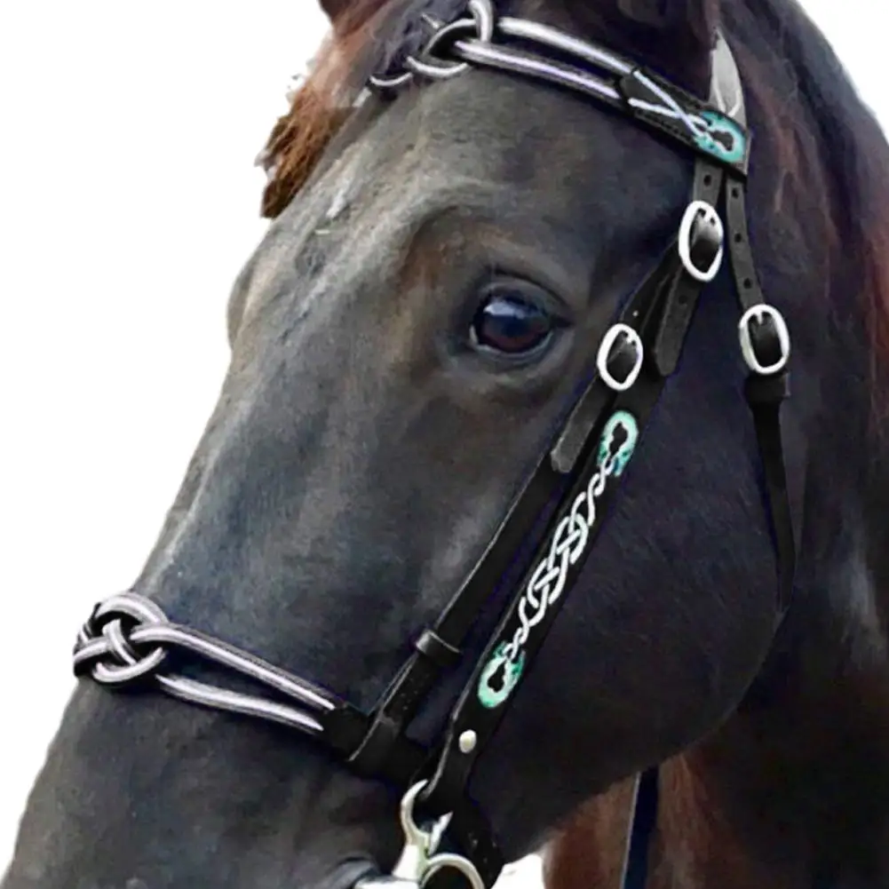 Adjustable Horses Bridle Halters Beloved Horse Head Security Curtain Long-lasting High-quality Comfort Leather Acce M5I9