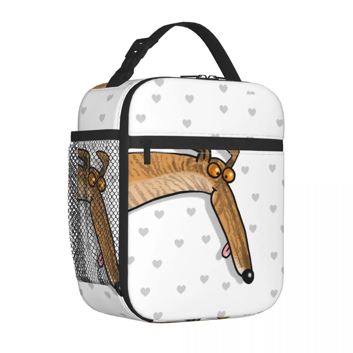 

Brindle Derp Insulated Lunch Bag Leakproof Greyhound Whippet Lurcher Dog Meal Container Cooler Bag Tote Lunch Box Bento Pouch