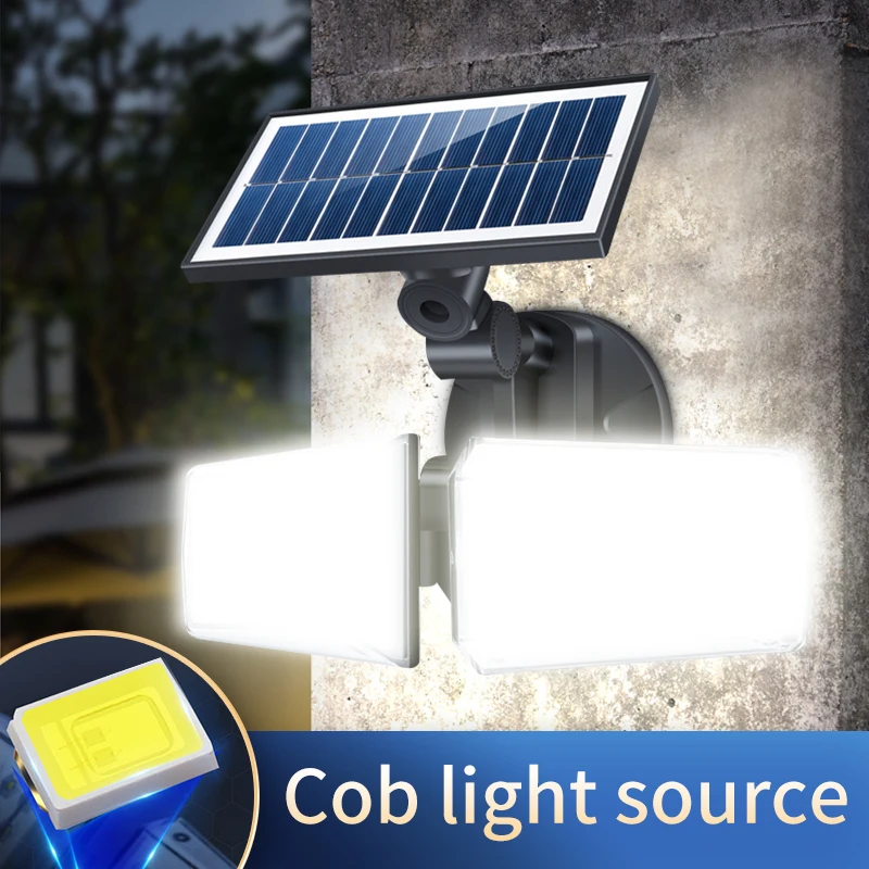 

80W Solar Microwave Radar Induction LED Wall Lamp Sensor Night Light IP66 Waterproof Outdoor for Road Street Garden Yard Pathway