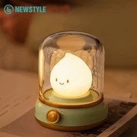 Kerosene LED Night Light Cute Flameless Candle Light with Two Modes USB Rechargeable Dimmable Camping Light For Bedroom Decor 1