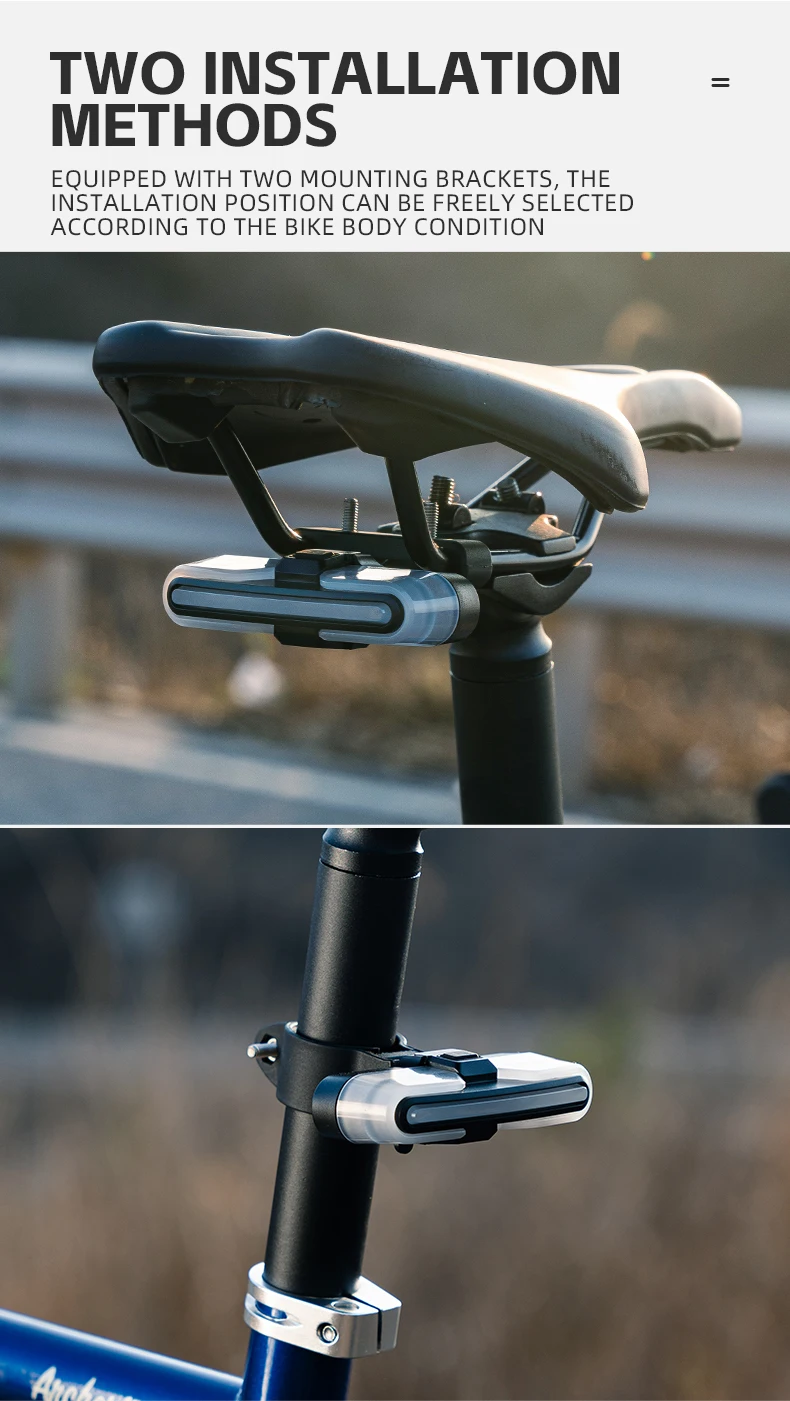 USB-C charging port on bike light