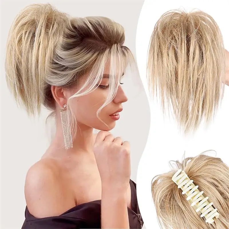 UniversalMessyPonytailClipExtendsHairTopKnotPonytailHolder