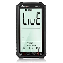

TOOLTOP Digital Multimeter Color Changing Alarm Tester Replacement ET8134 Full Screen LCD Display DC/AC Current Voltage
