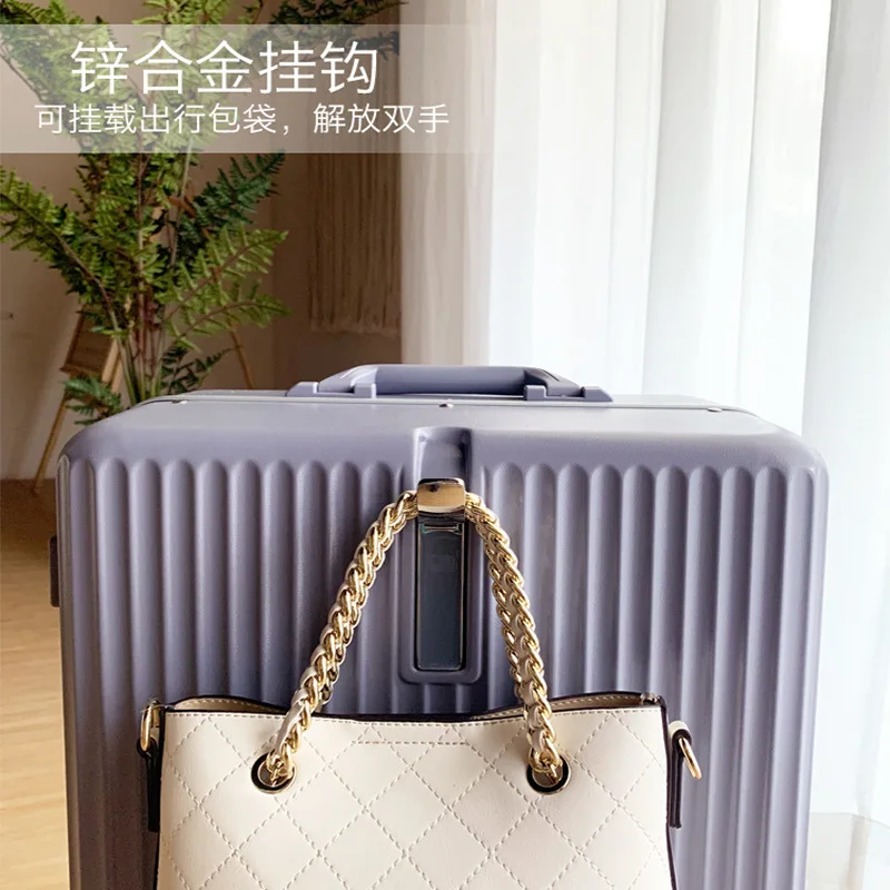 PLUENLI Women's Luggage Good-looking Aluminum Frame Luggage Trolley Case Universal Wheel Boarding Password Suitcase