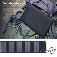 Chargeur solaire portable pliable étanche 100W 25W, double USB, alimentation solaire pour le camping en plein air, la randonnée et l'aventure 3
