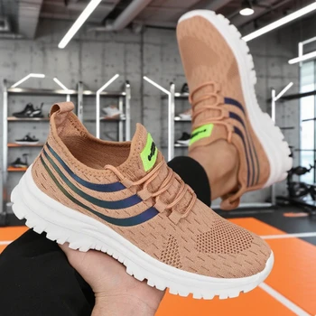 أحذية رياضية رجالية عصرية بشبكة سوداء قابلة للتنفس وخفيفة الوزن للجري، أحذية لياقة بدنية عصرية، أحذية رياضية للرجال على الموضة